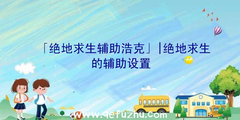 「绝地求生辅助浩克」|绝地求生的辅助设置